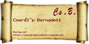 Cserép Bernadett névjegykártya