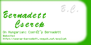 bernadett cserep business card